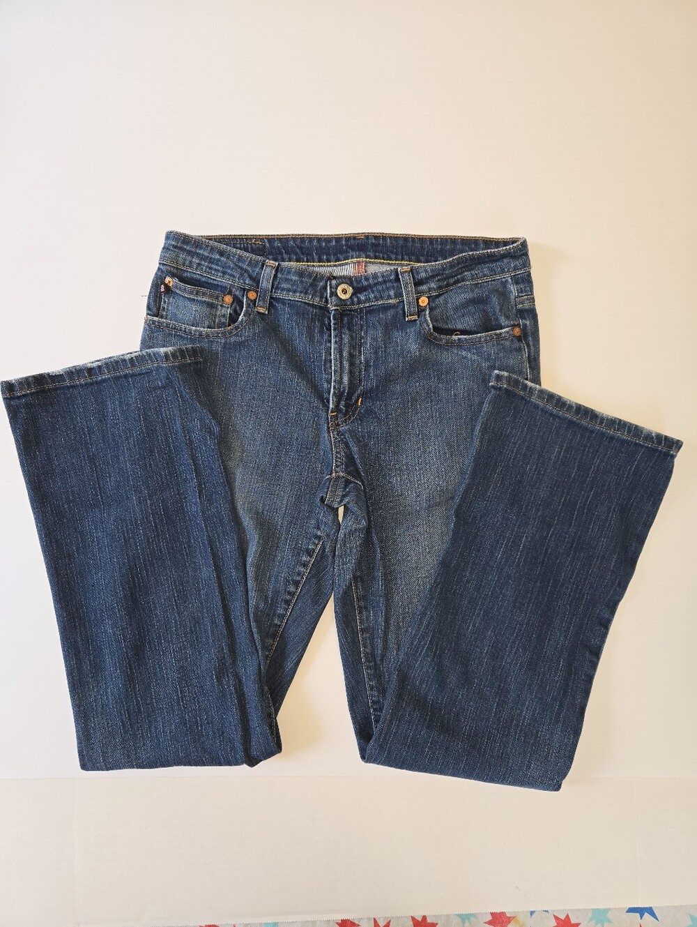 Polo Ralph Lauren 10x32 Kelly BOOT CUT Jeans LOW-RISE Dark Blue Women's Jeans